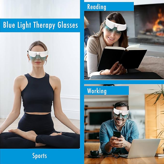 Blue Light Therapy Glasses for Regulating Circadian Rhythm