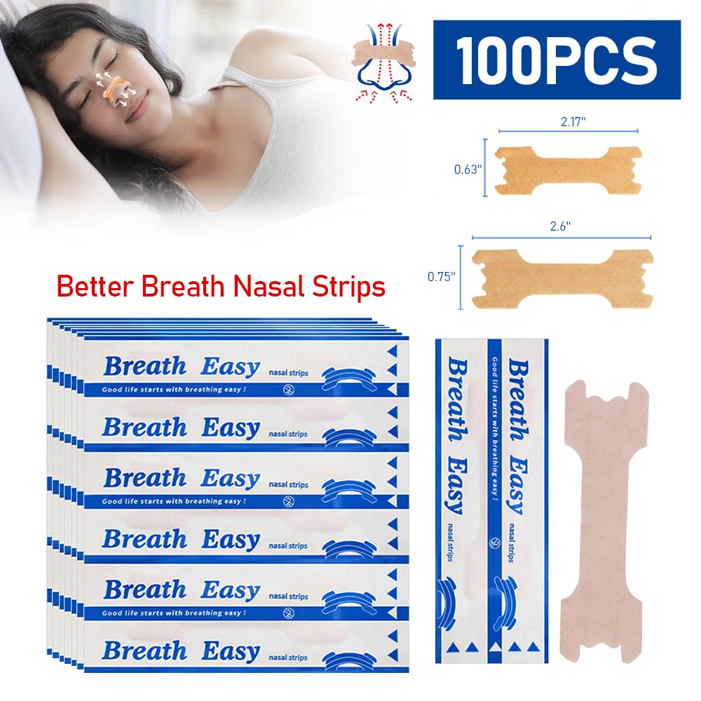 50/100/200Pcs anti Snoring Nasal Patch Better Breathe Good Sleeping Nasal Strips Stop Snoring Strips Easier Health Care