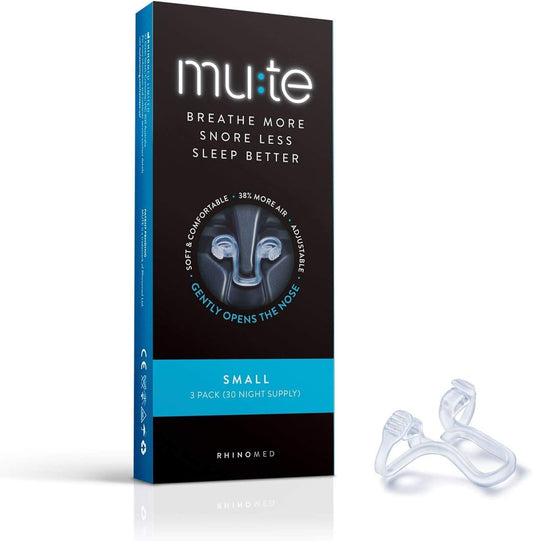 MUTE by  Nasal Dilator for Snore Reduction | Small 3Pk | Increase Airflow | anti Snoring Devices | Nasal Dilators for Sleeping | Internal Nasal Dilator | Snoring Solution | Transparent